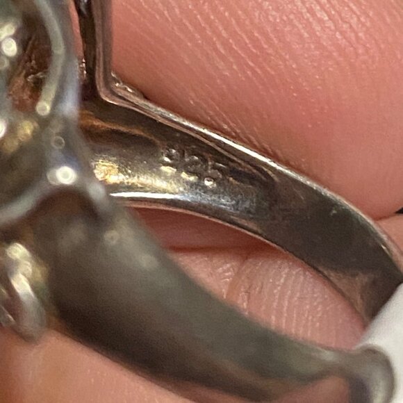 Ring Size 7.5 Green Malachite Sterling Silver 925 Women Semi-Precious Stone - Picture 9 of 11